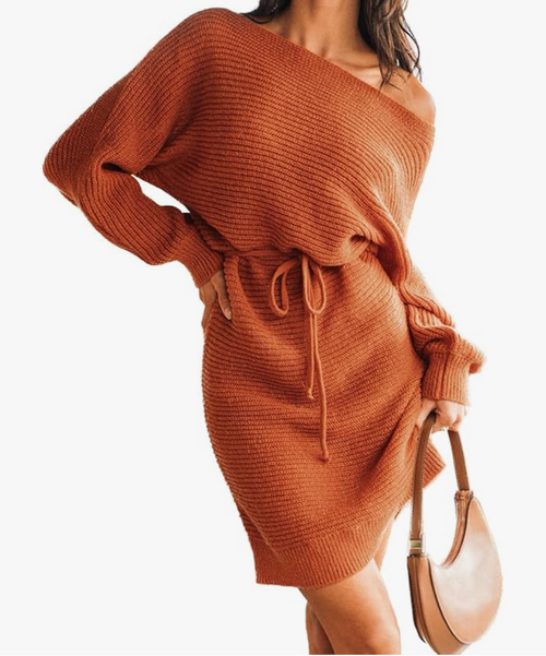 women caramel dress